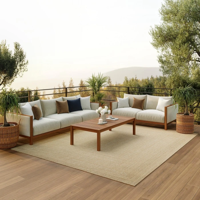 Nourison Tulum Taupe Ivory TLM04 6 ft. X 9 ft. Rect. Rug