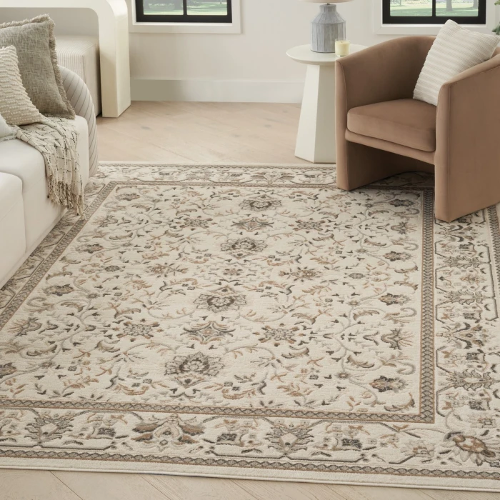 Nourison Serenity Home Ivory Mocha SRH02 10 ft. X 14 ft. Rect. Rug