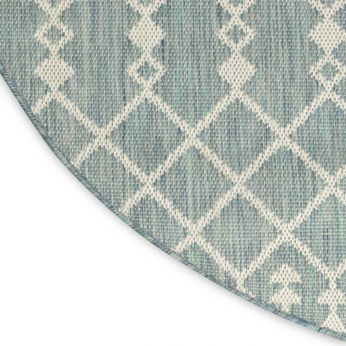 Nourison Positano Aqua POS02 4ft. Round Rug