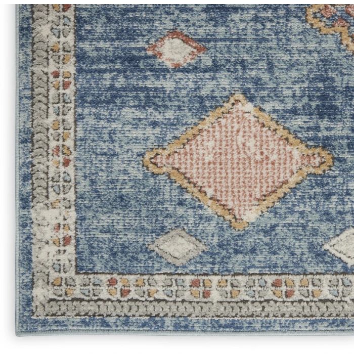 Nourison Quarry Blue QUA14 2ft.2in. x 10ft. Rect. Rug