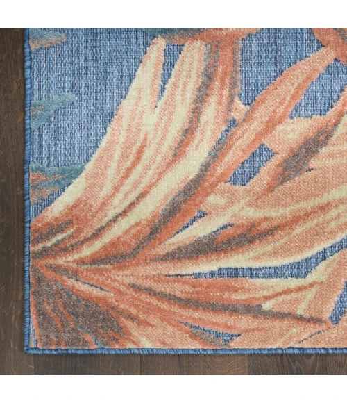 Nourison Aloha Blue Rose ALH43 5 ft. 3 in. X 7 ft. 5 in. Rect. Rug