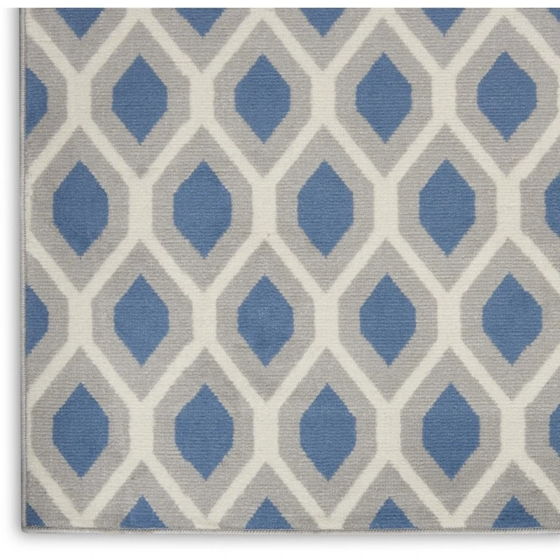 Nourison Home Grafix Blue GRF22 7ft.10in. x 9ft.10in. Rect. Rug