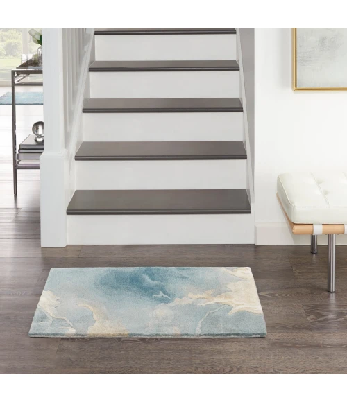 Nourison Prismatic Blue Multicolor PRS40 2 ft. X 3 ft. Rect. Rug