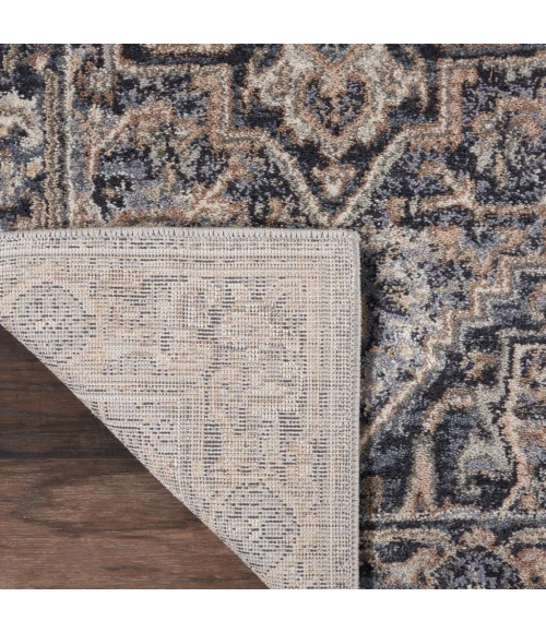 kathy ireland Home Moroccan Celebration Runner Area Rug KI381-Navy