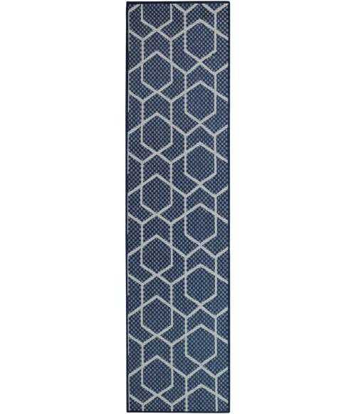 Nourison Horizon Indoor/Outdoor Navy HOZ01 2 ft. X 6 ft. Rect. Rug