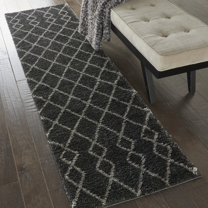 Nourison Home Martil Charcoal MAT01 2ft.2in. x 7ft.3in. Rect. Rug