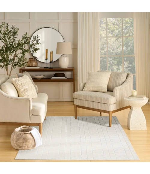 Nourison Washable Charm Ivory WCH01 4 ft. X 6 ft. Rect. Rug
