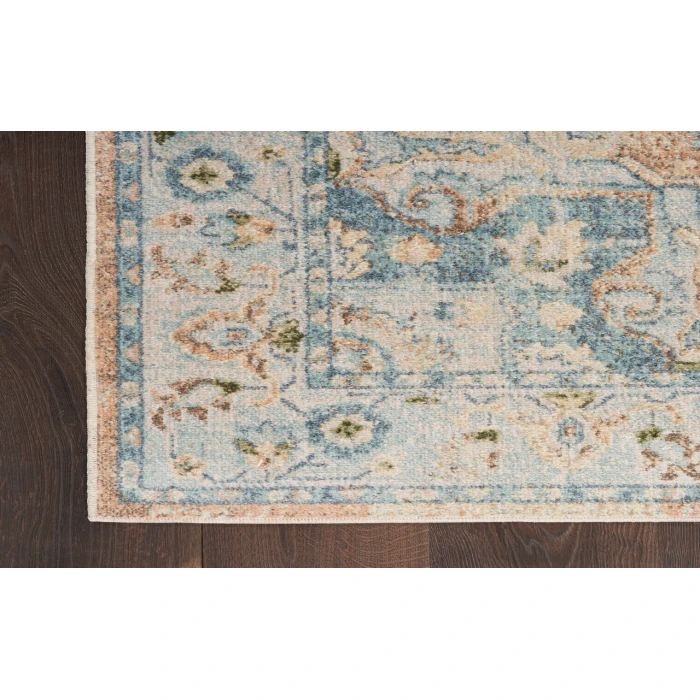 Nourison Astra Machine Washable Beige Blue ASW12 4 ft. X 6 ft. Rectangle Rug