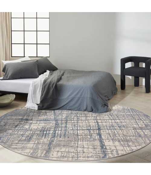 Calvin Klein Rush Area Rug CK950 Ivory Blue