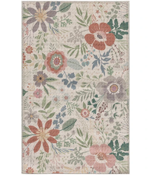 Nourison Nourison Washables Cream Multicolor NWB06 3 ft. X 5 ft. Rectangle Rug