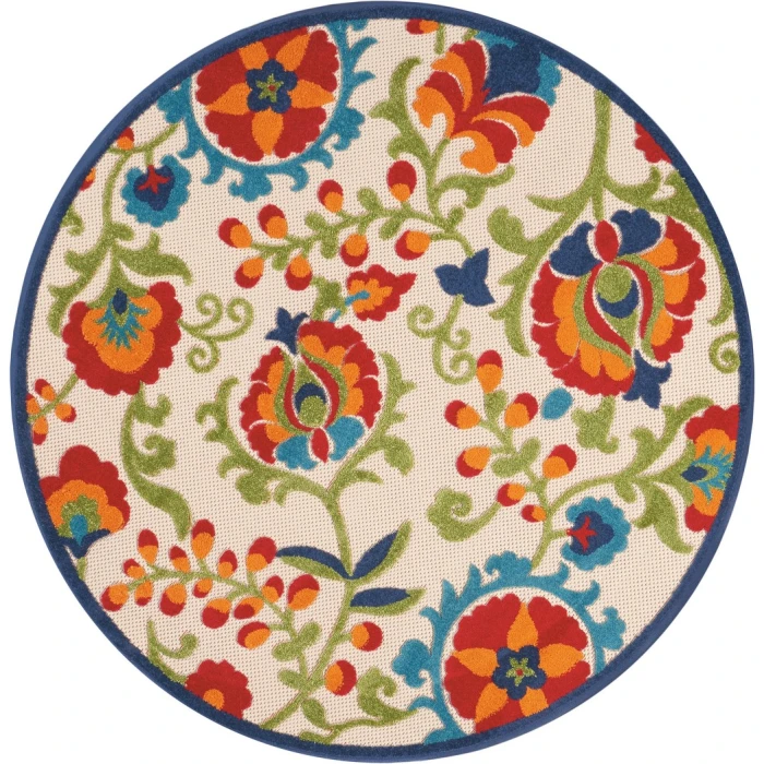 Nourison Aloha Round Area Rug ALH17-Multicolor