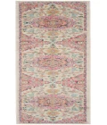 Nourison Passion Ivory Pink PSN25 2 ft. 2 in. X 12 ft. Rectangle Rug
