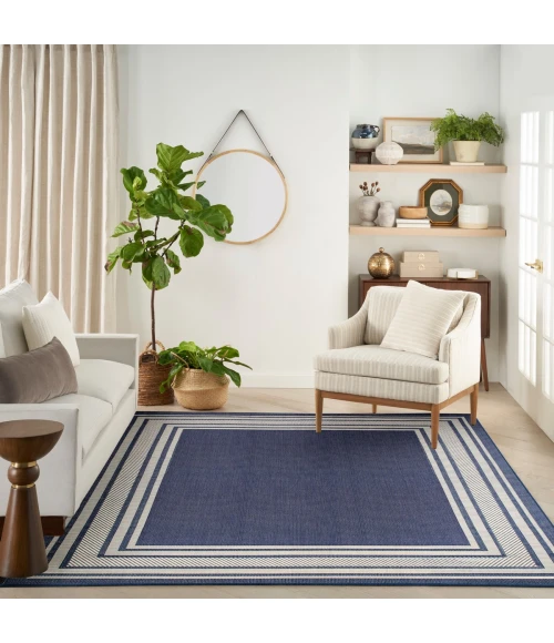 Nourison Horizon Indoor/Outdoor Navy HOZ03 10 ft. X 14 ft. Rect. Rug