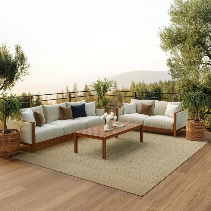 Nourison Tulum Cream TLM01 8 ft. X 10 ft. Rect. Rug