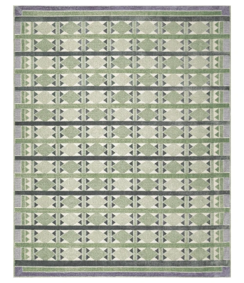 Nourison Nordic Green Blue NRC06 8 ft. X 10 ft. Rect. Rug