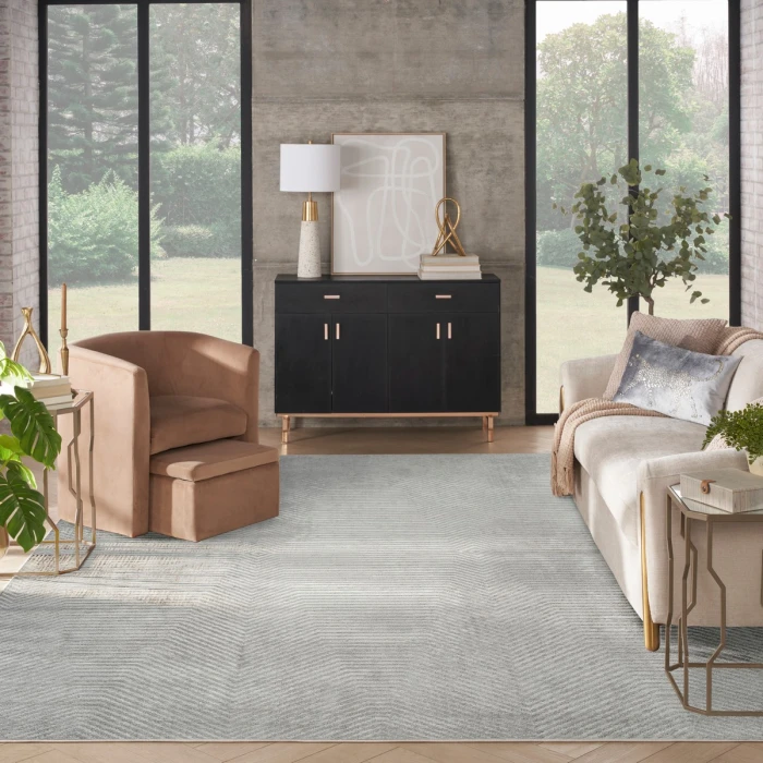 Nourison Dekor Grey DEK04 7 ft. 10 in. X 9 ft. 10 in. Rect. Rug