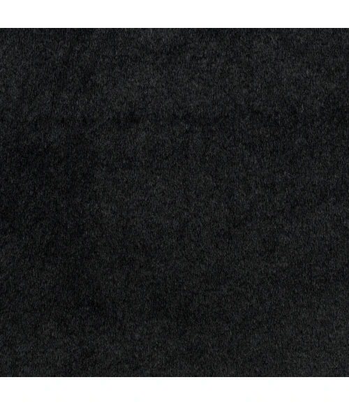 Nourison Soft Plush Rabbit Fur Black SFF01 5 ft. X 7 ft. Rect. Rug
