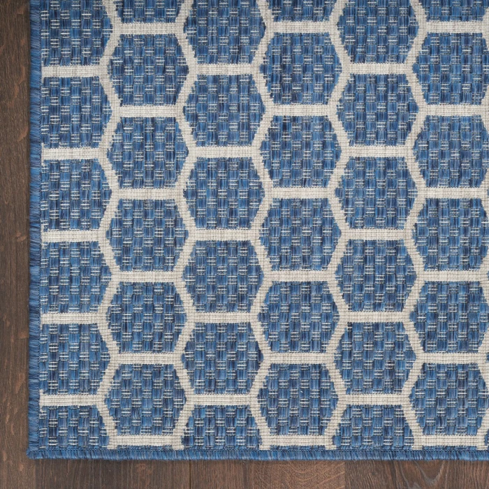 Nourison Twist Reversible Blue TWS01 4 ft. X 6 ft. Rect. Rug