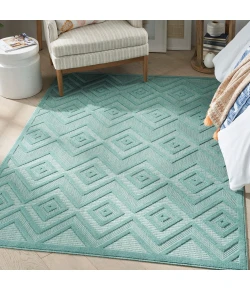 Nourison Home Versatile NRV01 Aqua Teal 4 ft. X 6 ft. Area Rug