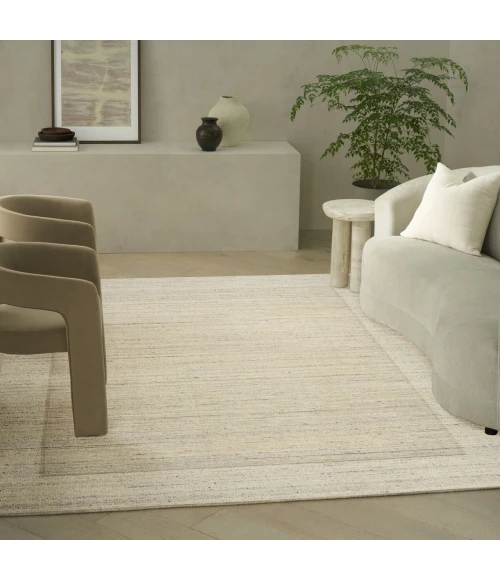 Calvin Klein CK082 Ridge Cream / Ivory RDG01 7ft.9in. x 9ft.9in. Rect. Rug