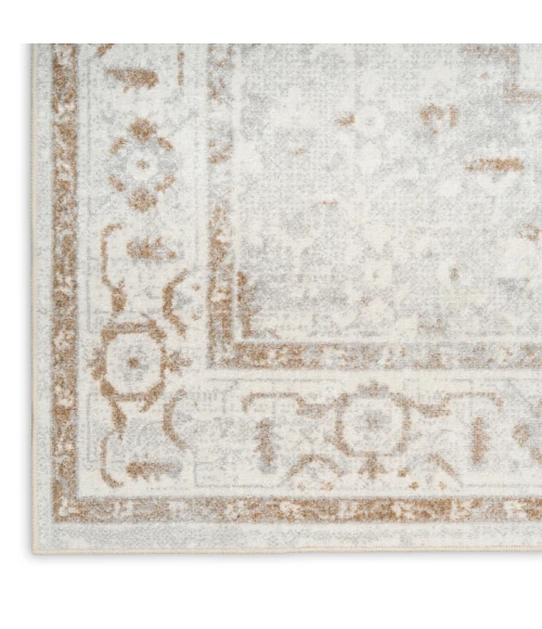 Nourison Astra Machine Washable Grey ASW11 2 ft. x 6 ft. Rect. Rug