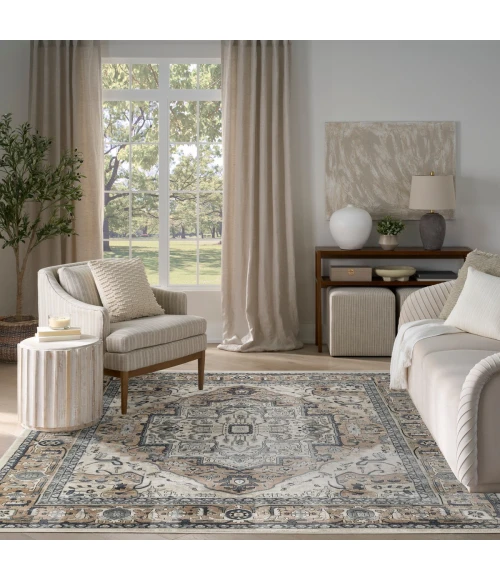 Nourison Quarry Ivory Taupe QUA18 8 ft. X 10 ft. Rect. Rug