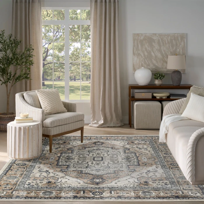 Nourison Quarry Ivory Taupe QUA18 8 ft. X 10 ft. Rect. Rug