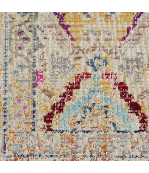 Nourison Vintage Kashan Runner Area Rug VKA04-Ivory/Multicolor