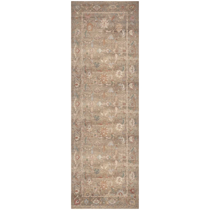 Nourison Vintage Washables Taupe Multicolor VWS09 2 ft. X 6 ft. Rect. Rug