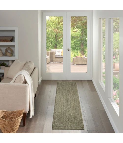 Nourison Tulum Olive TLM04 2 ft. 2 in. X 10 ft. Rect. Rug