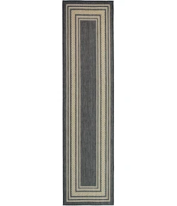 Nourison Home Horizon Indoor/Outdoor HOZ03 Charcoal 2 ft. X 6 ft. Area Rug