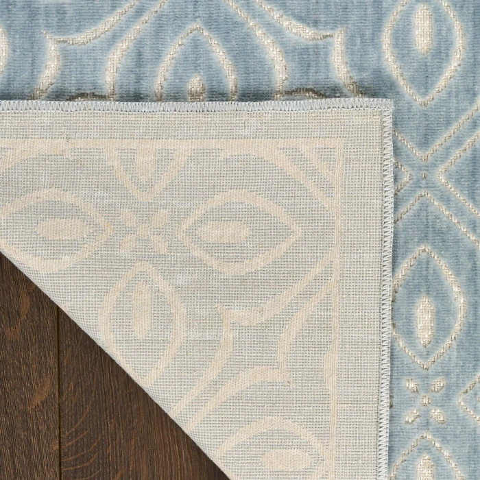 Nourison Home Washable Charm Blue WCH03 8ft. x 10ft. Rect. Rug