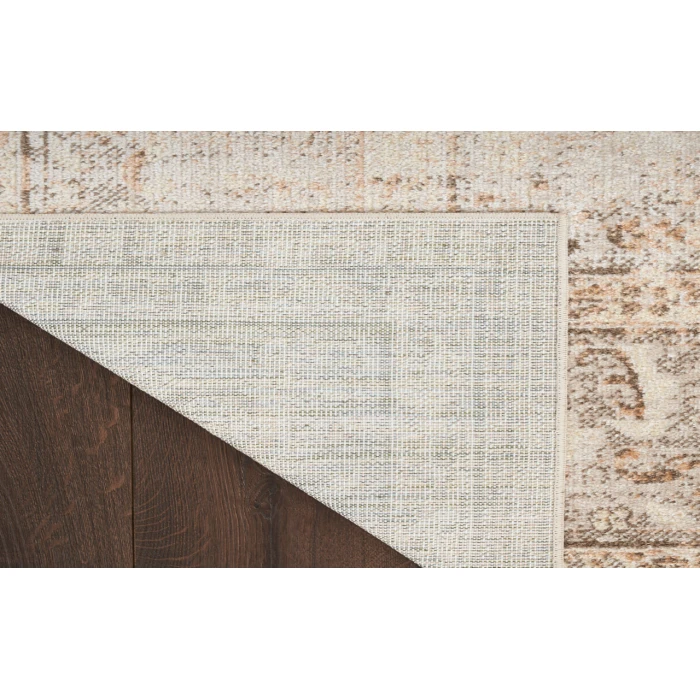 Nourison Astra Machine Washable Beige ASW13 2 ft. 2 in. X 8 ft. Rectangle Rug