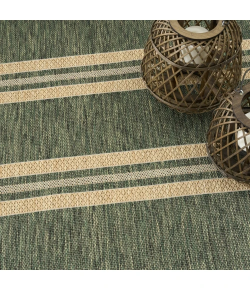 Nourison Home Horizon Indoor/Outdoor Green HOZ05 8ft. x 10ft. Rect. Rug
