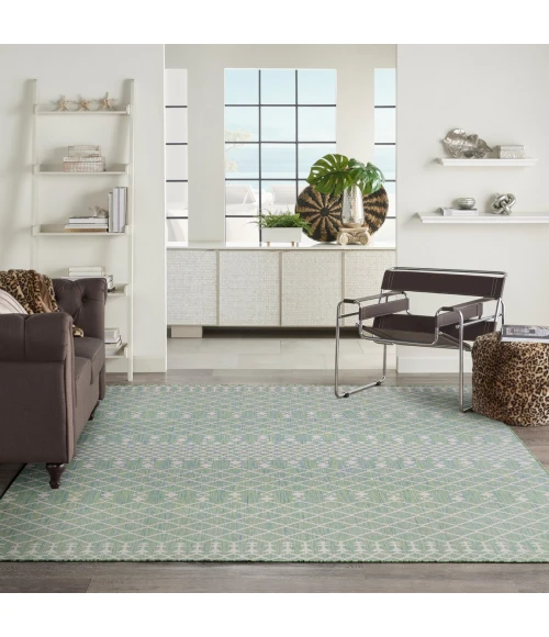 Nourison Positano Blue Green POS02 9 ft. X 12 ft. Rect. Rug