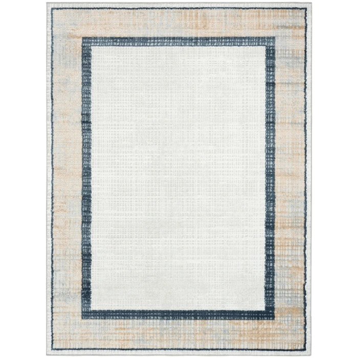Nourison Dekor Grey Navy DEK06 5 ft. 3 in. X 7 ft. Rect. Rug