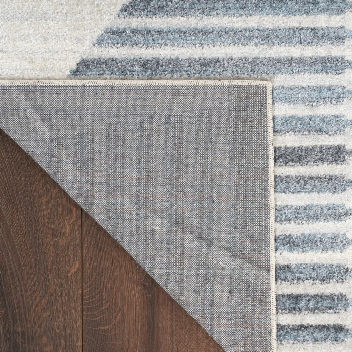 Nourison Astra Machine Washable Area Rug ASW03 Ivory Blue