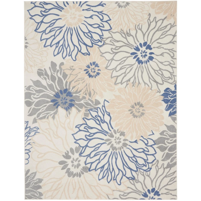 Nourison Passion Area Rug PSN17 Ivory Grey Blue
