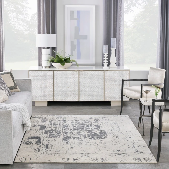 Nourison Silk Shadows Sterling SHA10 6 ft. X 8 ft. Rect. Rug
