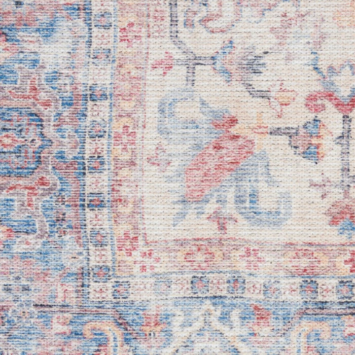 Nicole Curtis Machine Washable Series 1 Area Rug SR104 Blue/Multi 2' x 4'