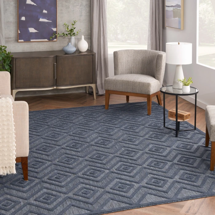 Nourison Versatile Area Rug NRV01 Navy Blue