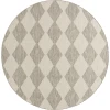 Nourison Positano Light Grey POS04 5ft. Round Rug