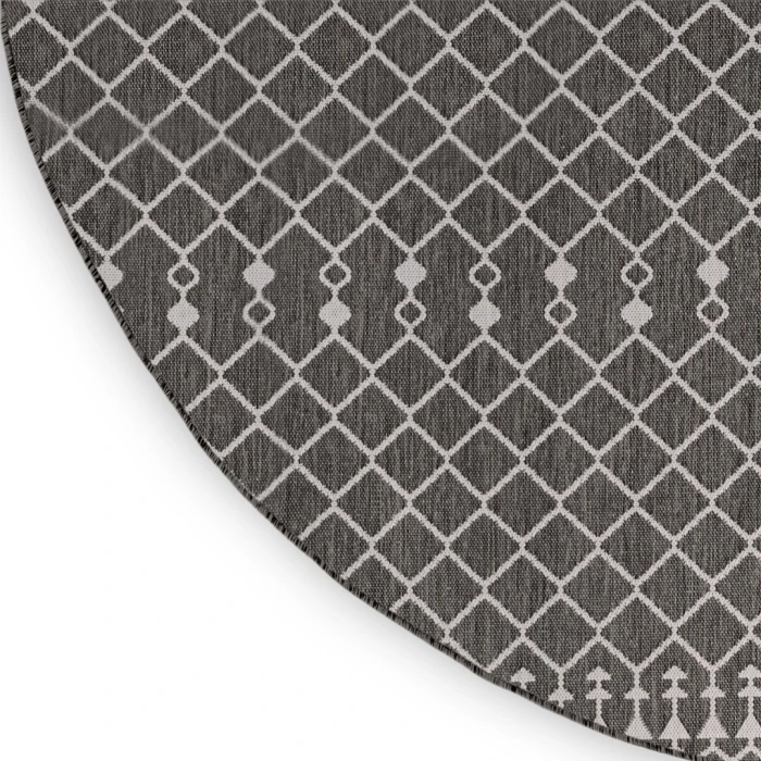 Nourison Positano Black POS02 6ft. Round Rug
