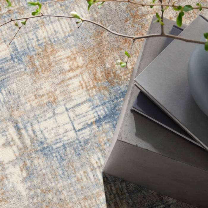 Calvin Klein Rush Area Rug CK951 Blue/Beige