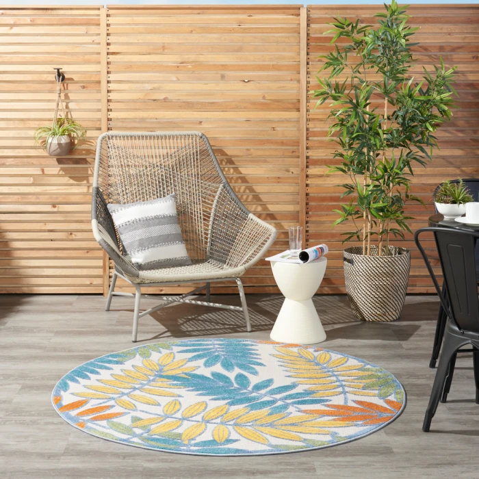 Nourison Aloha Area Rug ALH18 Ivory/Multi