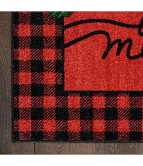 Nourison Accent Decor/Xmas Area Rug 102JP-Red