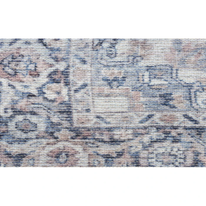 Nicole Curtis Machine Washable Series 1 Ivory Navy SR101 5 ft. 3 in. X 7 ft. 3 in. Rectangle Rug