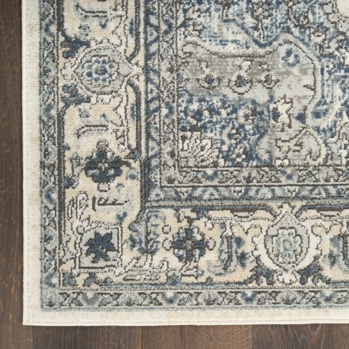 Nourison Quarry Ivory Navy QUA18 8 ft. Rect. Rug