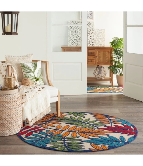 Nourison Aloha Round Area Rug ALH18-Multicolor