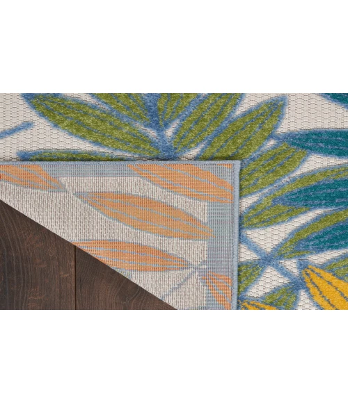 Nourison Aloha Ivory Multicolor ALH18 10 ft. X 14 ft. Rectangle Rug